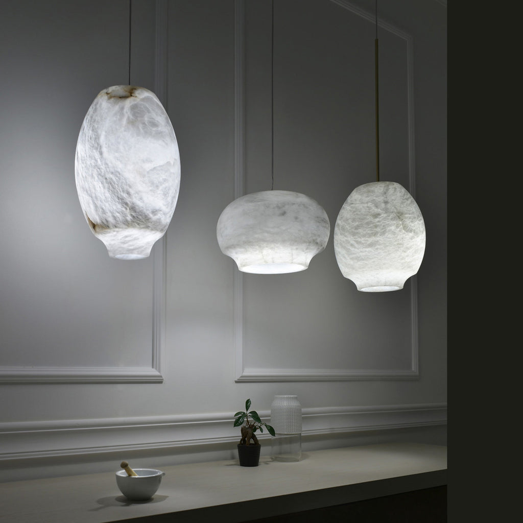 Avrendale Alabaster Pendant Light-Moonnatur
