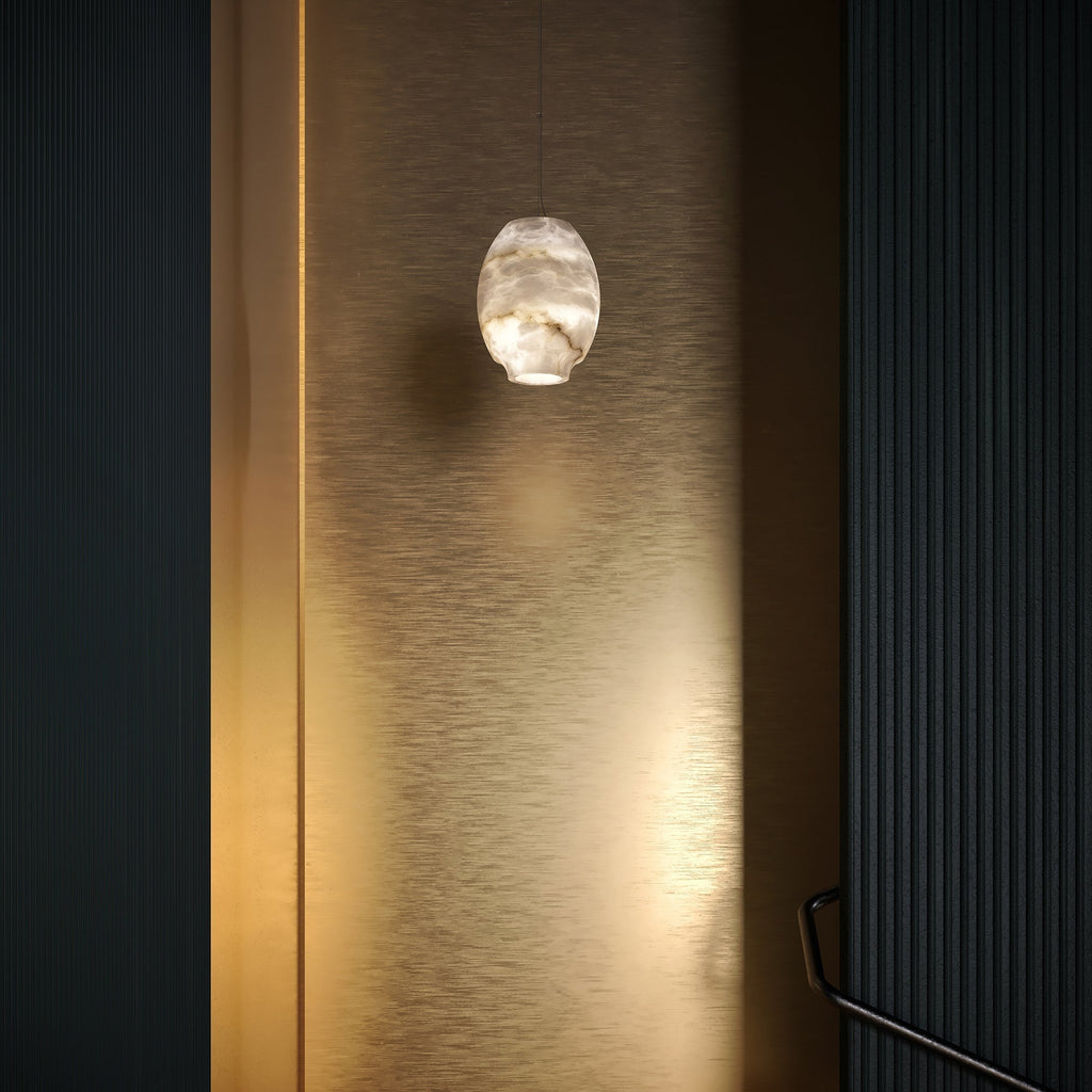 Avrendale Alabaster Pendant Light-Moonnatur
