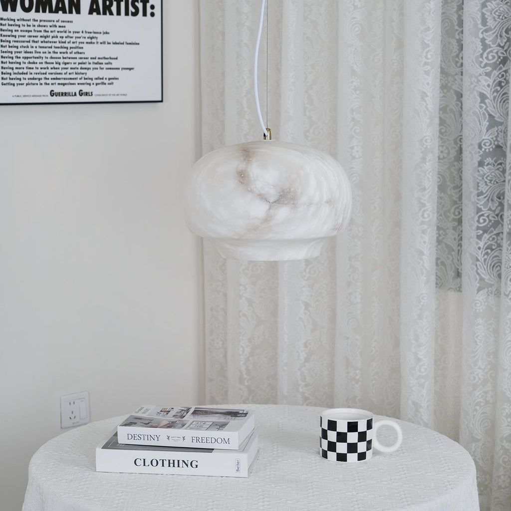 Avrendale Alabaster Pendant Light-Moonnatur