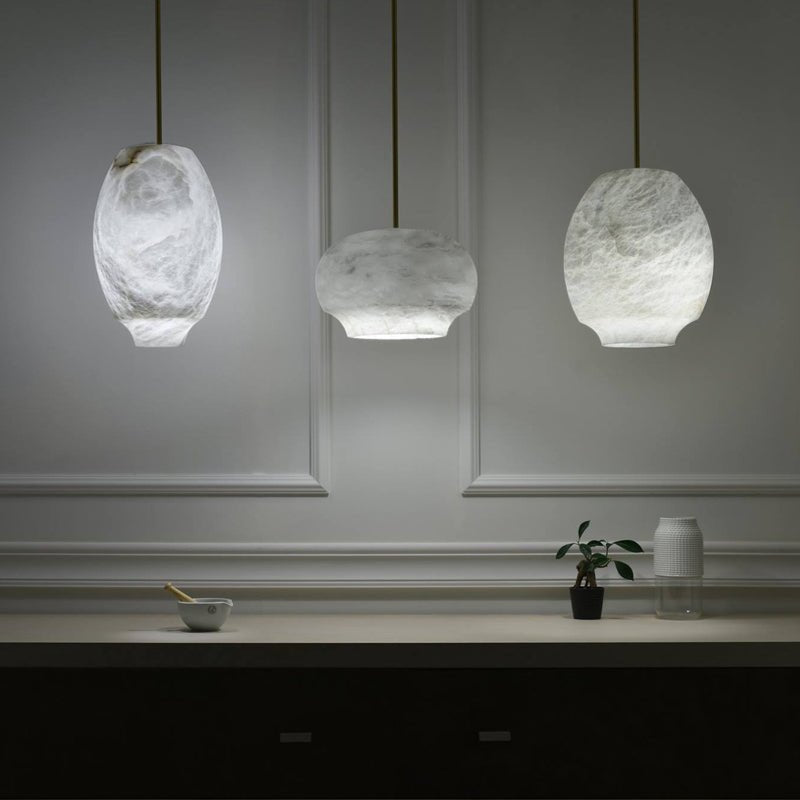 Avrendale Alabaster Pendant Light-Moonnatur