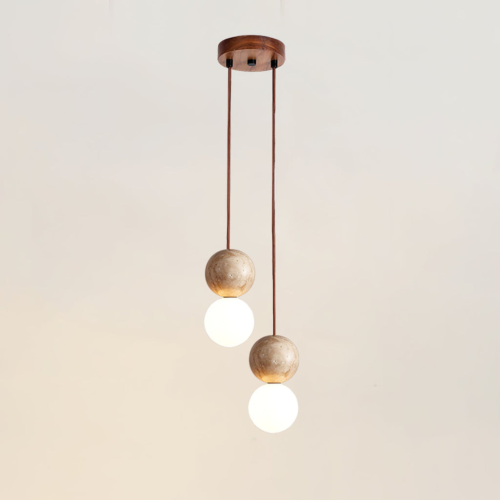 Yardenholm Travertine Pendant Light-Moonnatur