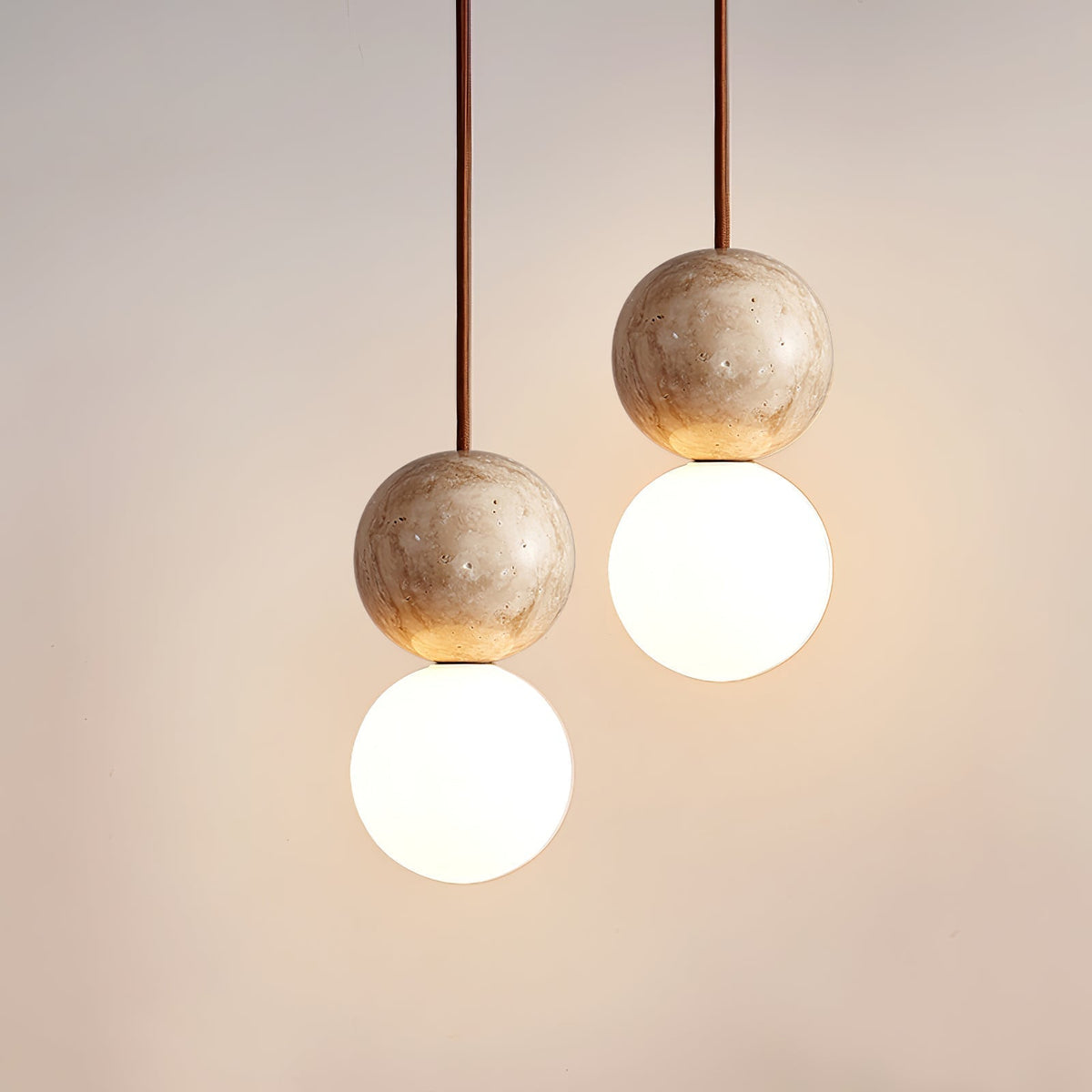 Yardenholm Travertine Pendant Light-Moonnatur