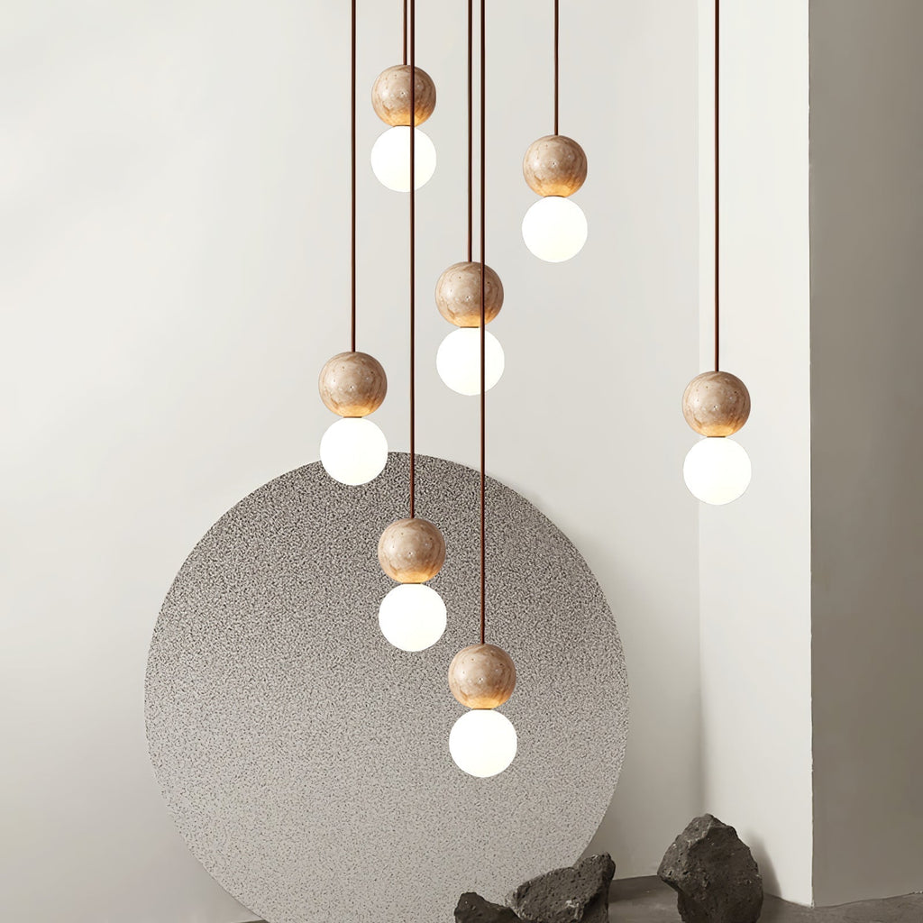 Yardenholm Travertine Pendant Light-Moonnatur
