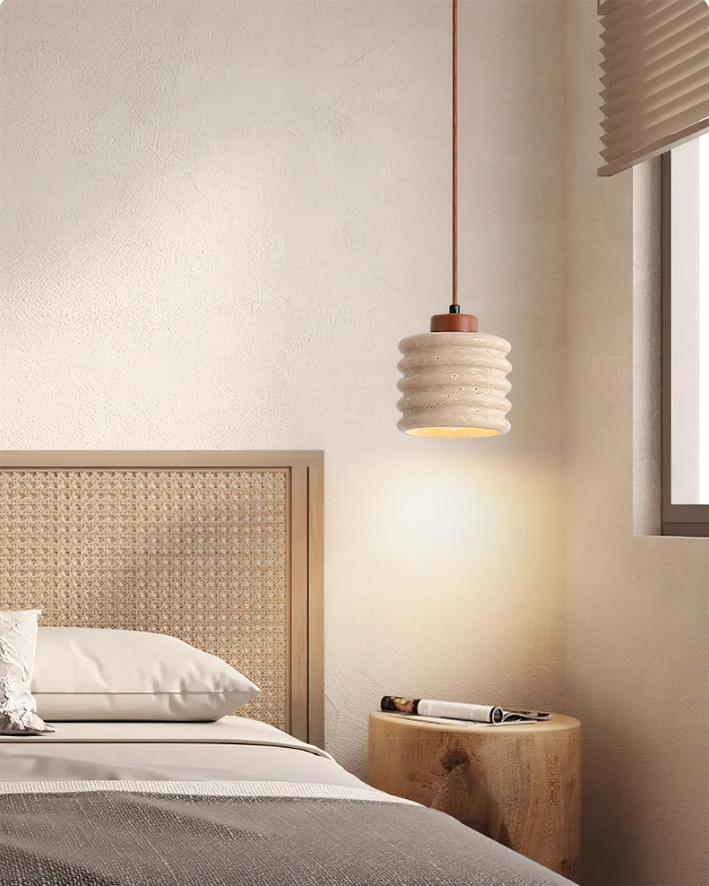 Yardenrose Travertine Pendant Light-Moonnatur
