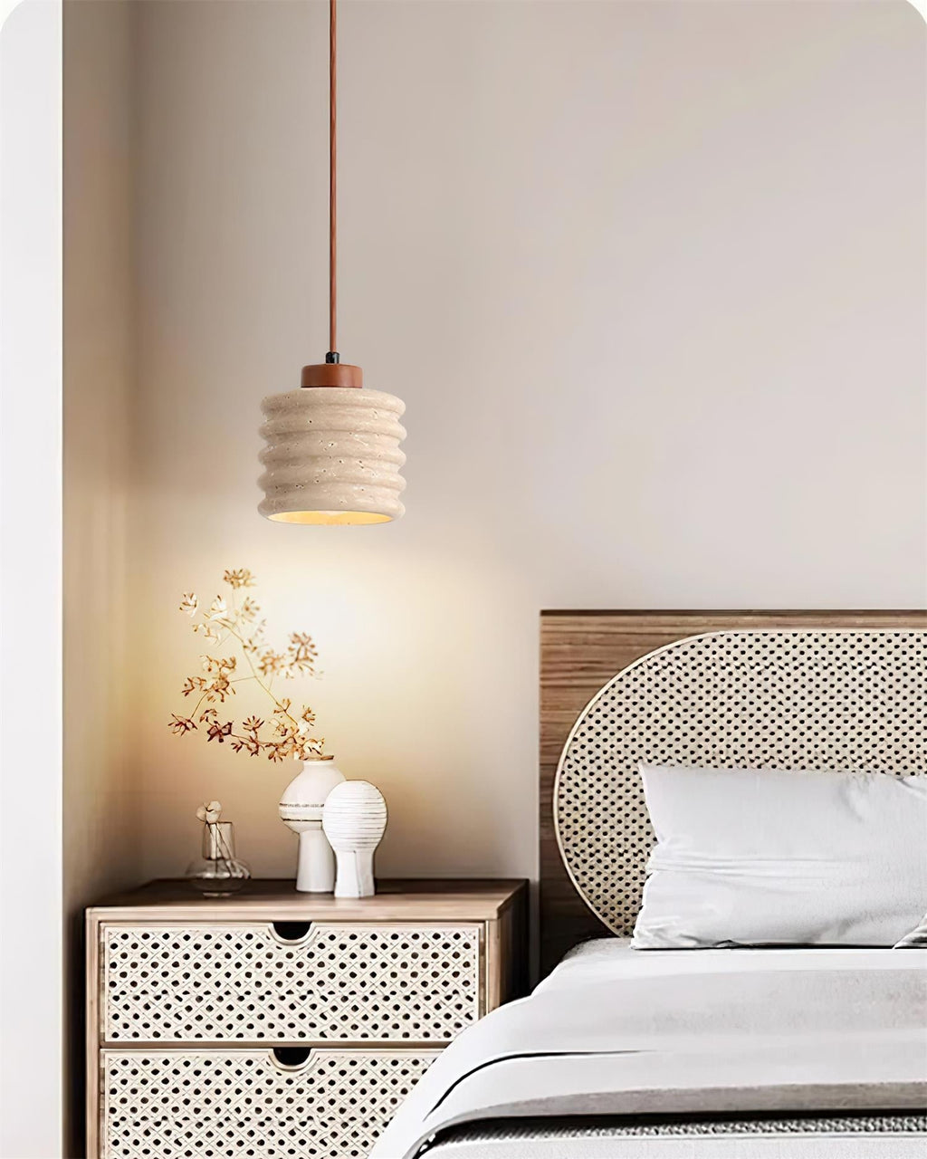 Yardenrose Travertine Pendant Light-Moonnatur