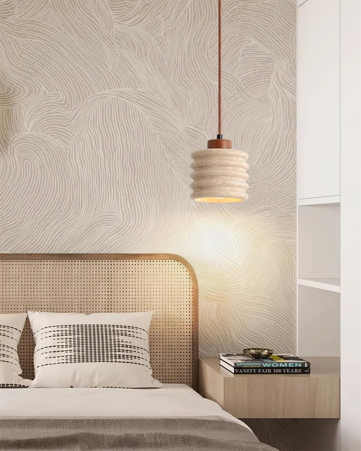 Yardenrose Travertine Pendant Light-Moonnatur