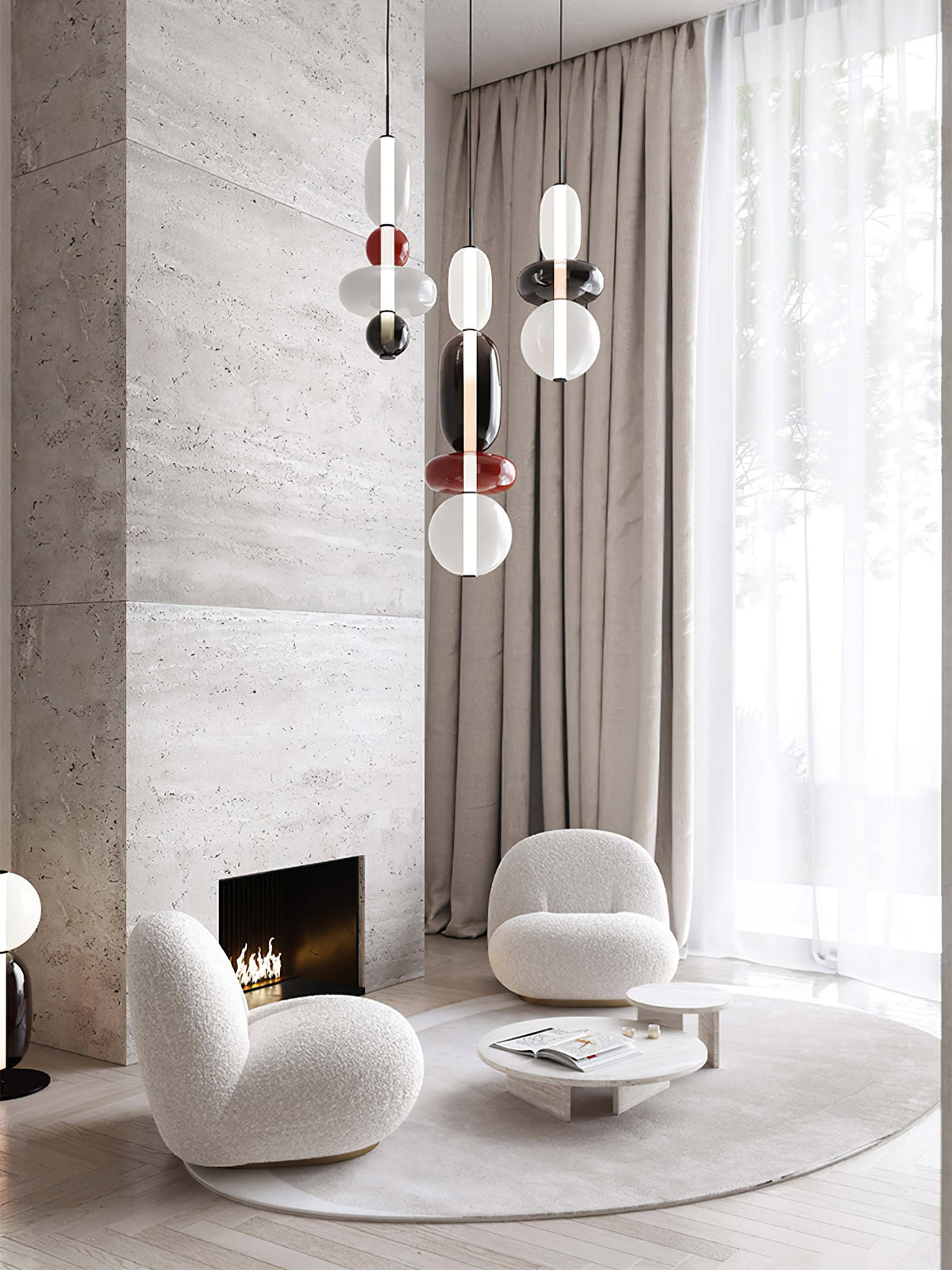 Hresalia Glass Pendant Light-Moonnatur