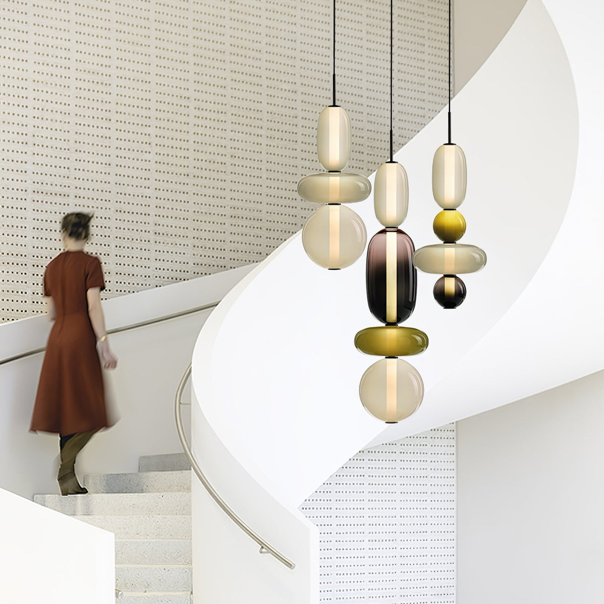 Hresalia Glass Pendant Light-Moonnatur