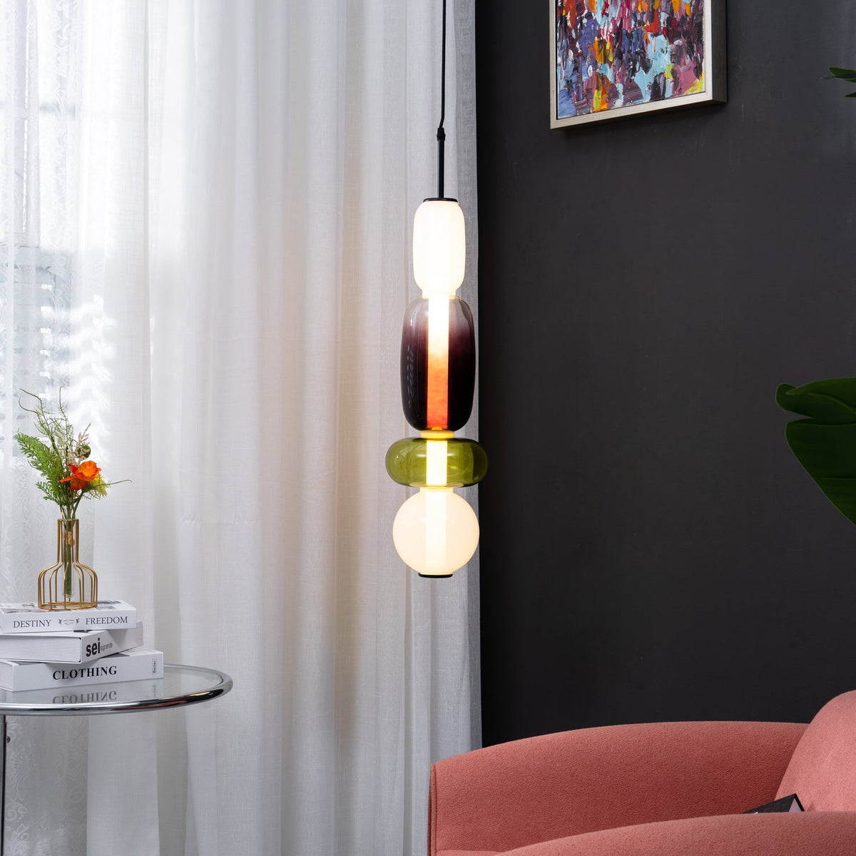 Celynena Glass Pendant Light-Moonnatur