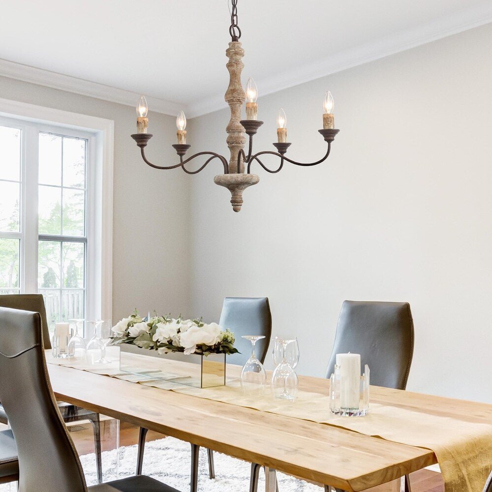Maelaria Wood Chandelier-Moonnatur