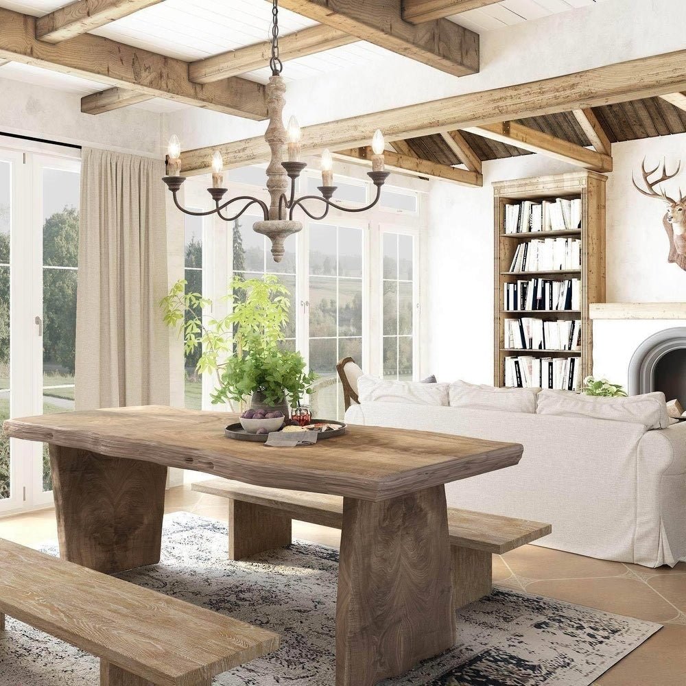 Maelaria Wood Chandelier-Moonnatur