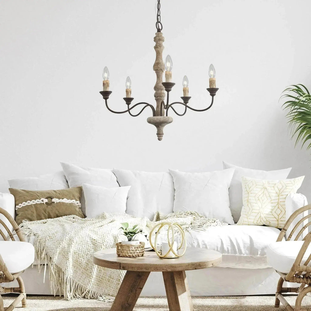 Maelaria Wood Chandelier-Moonnatur
