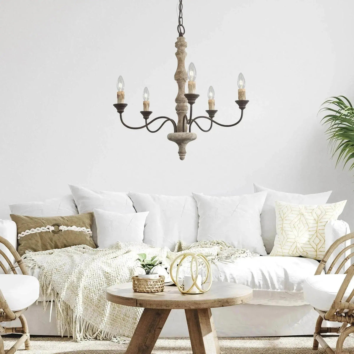 Maelaria Wood Chandelier-Moonnatur