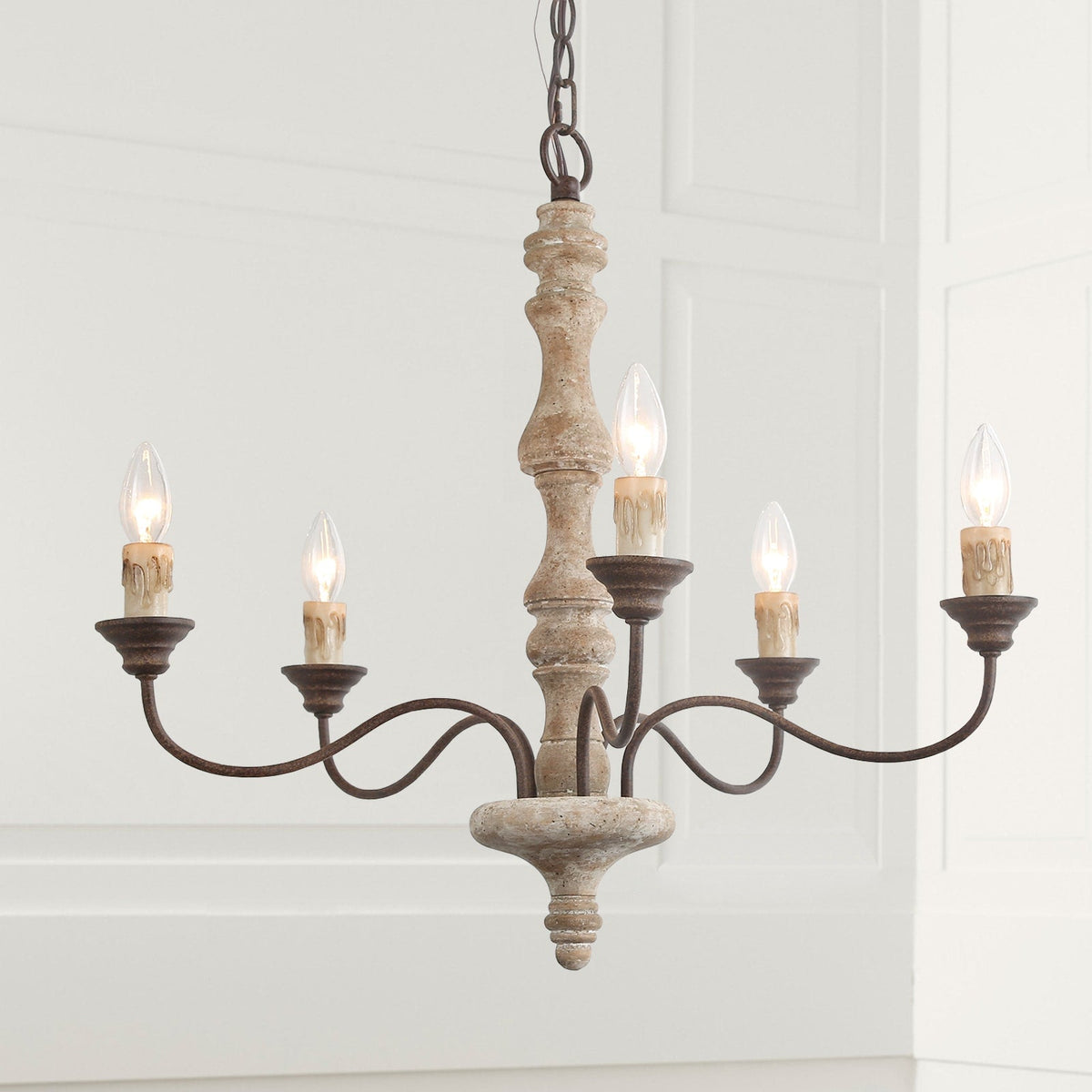 Maelaria Wood Chandelier-Moonnatur