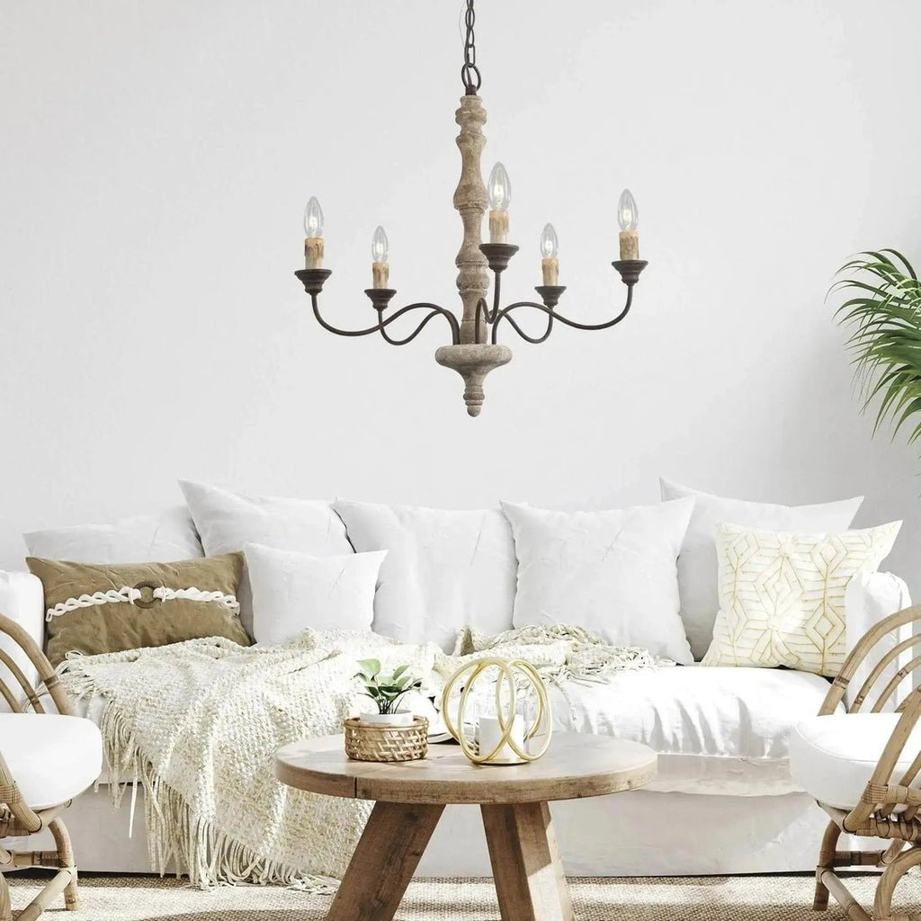 Maelaria Wood Chandelier-Moonnatur