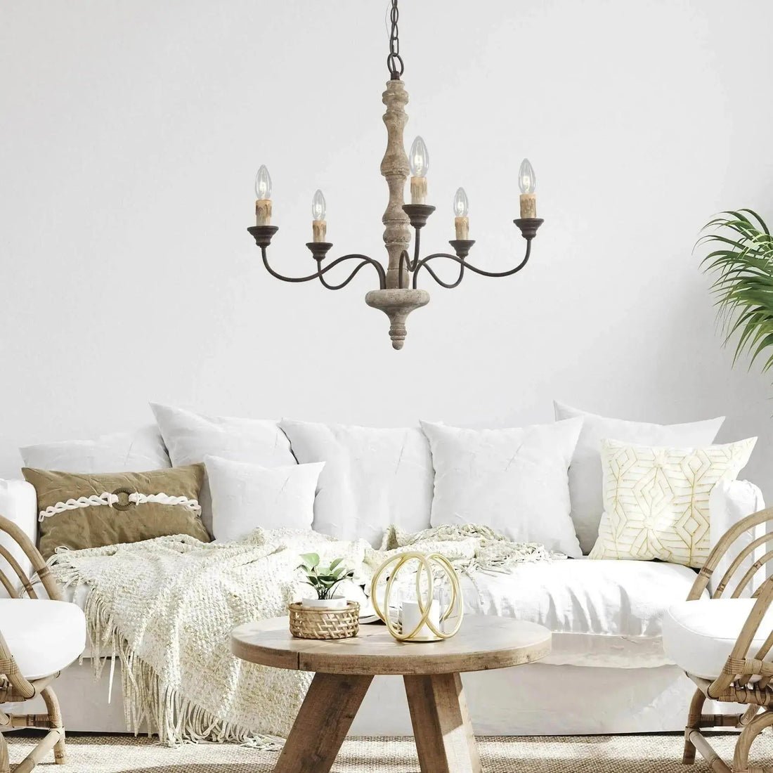 Maelaria Wood Chandelier-Moonnatur