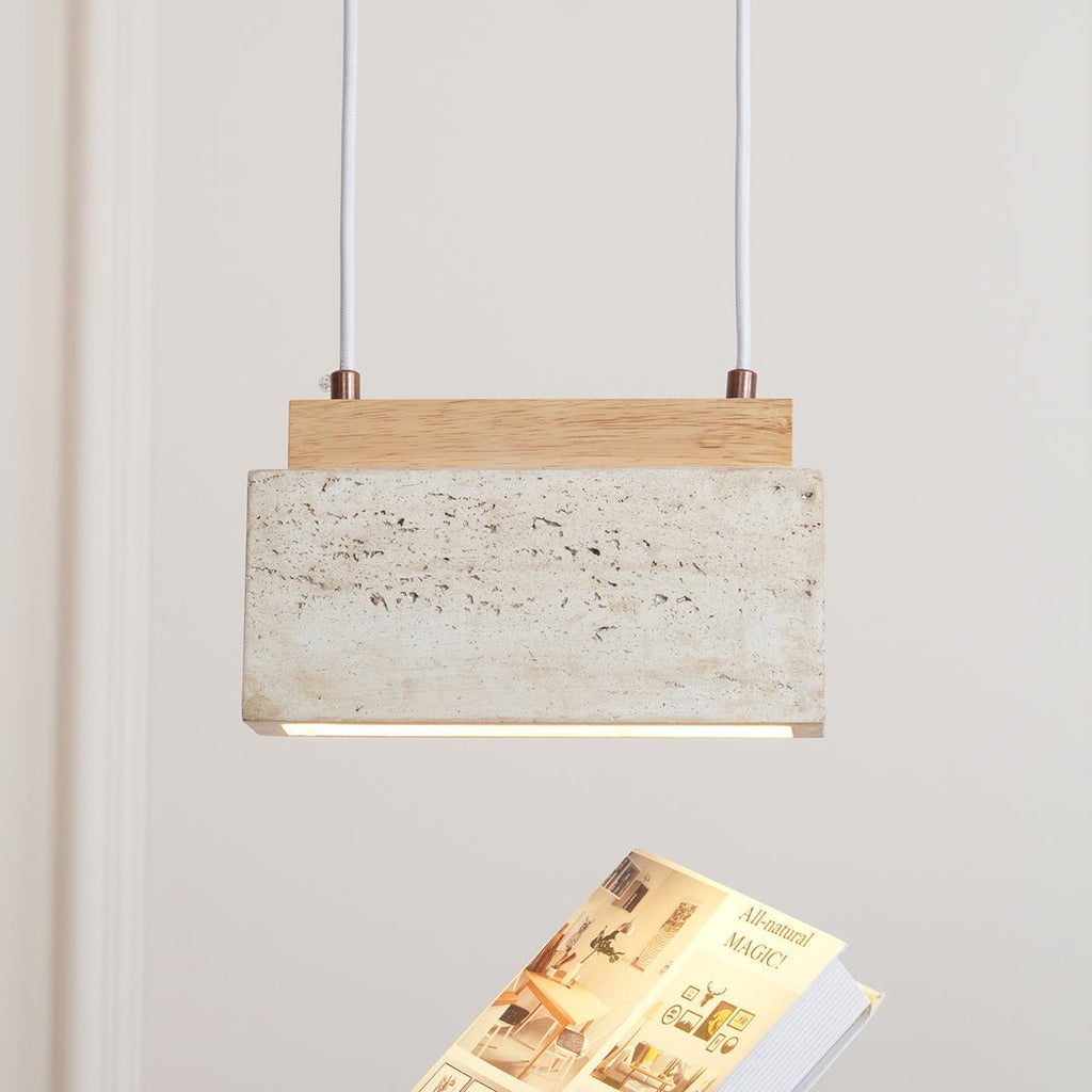 Norrelaria Travertine Pendant Light-Moonnatur