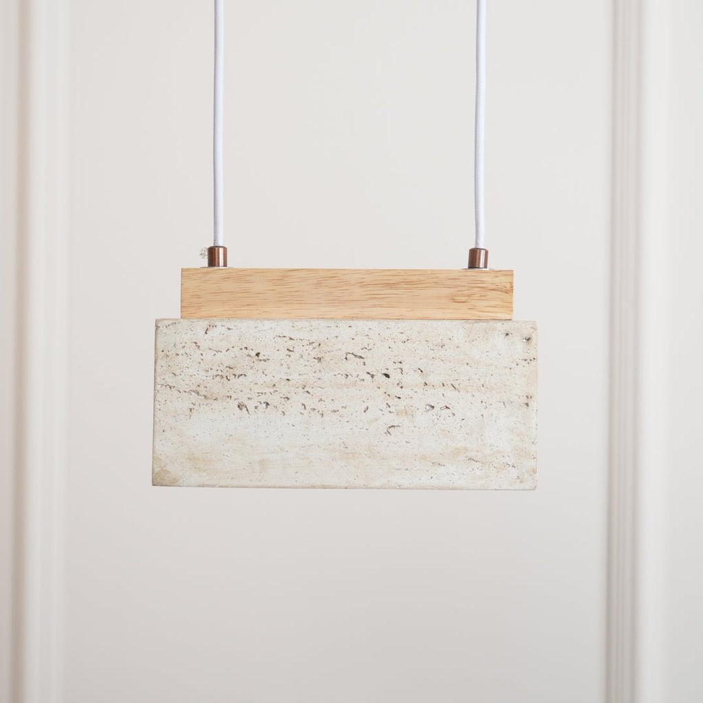 Norrelaria Travertine Pendant Light-Moonnatur