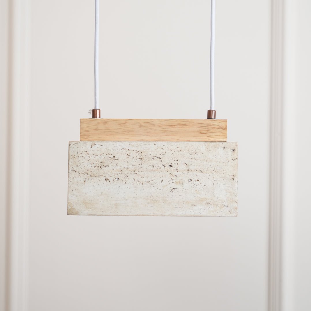 Norrelaria Travertine Pendant Light-Moonnatur
