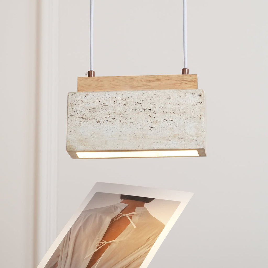 Norrelaria Travertine Pendant Light-Moonnatur