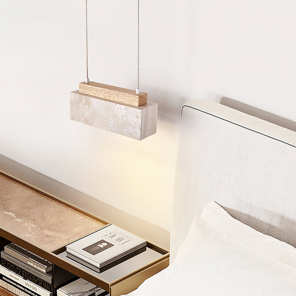 Norrelaria Travertine Pendant Light-Moonnatur