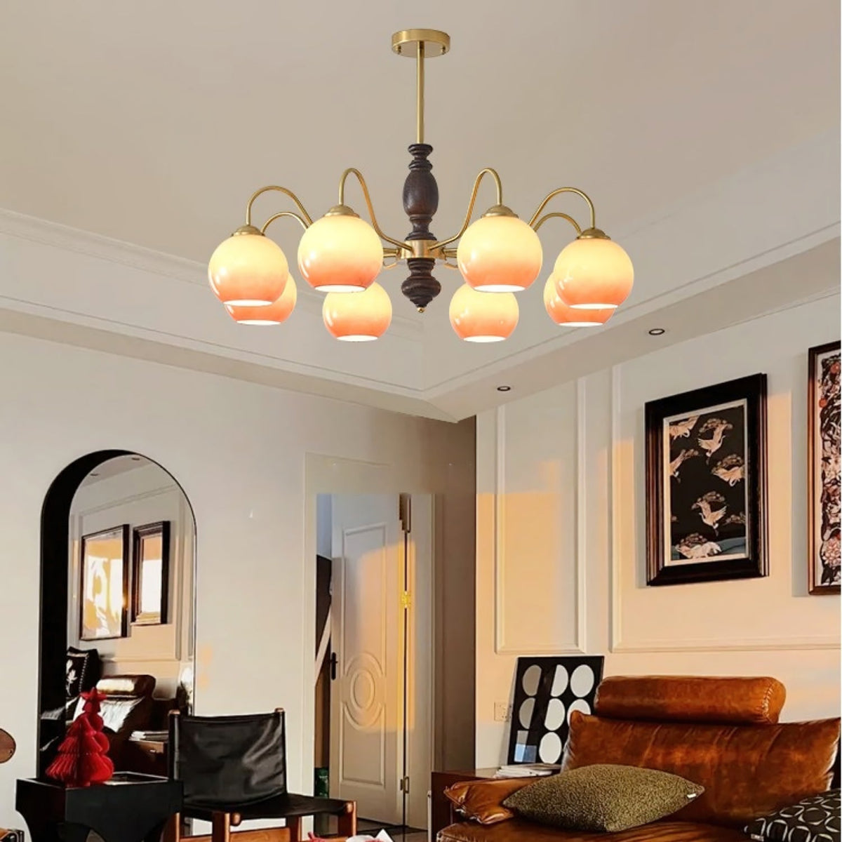Yardenenna Glass Chandelier-Moonnatur