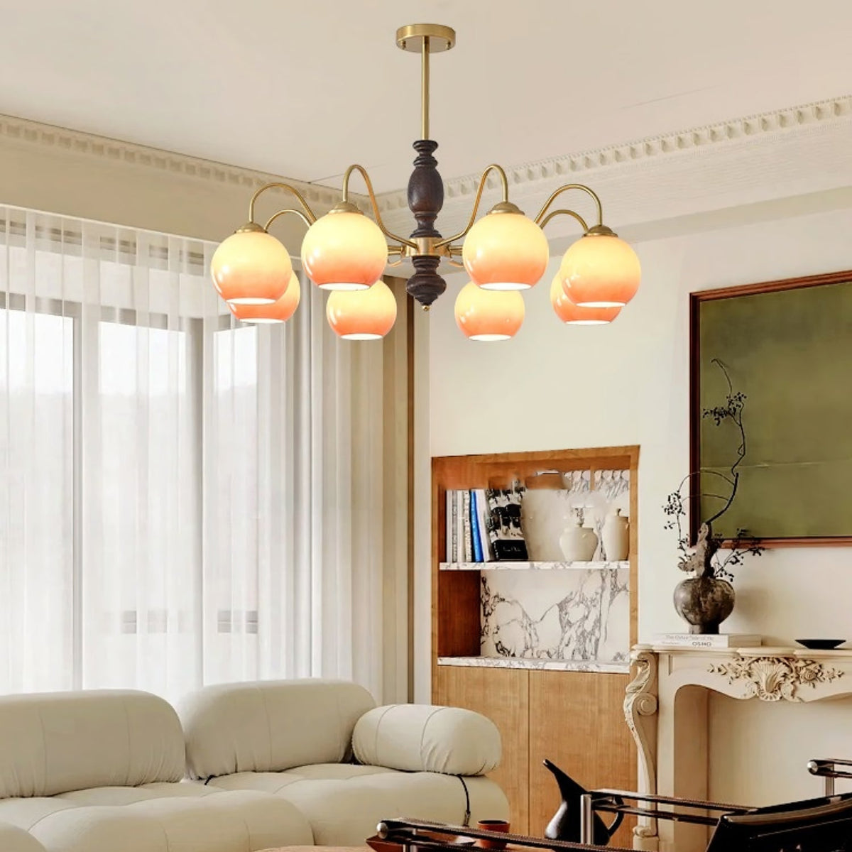 Yardenenna Glass Chandelier-Moonnatur