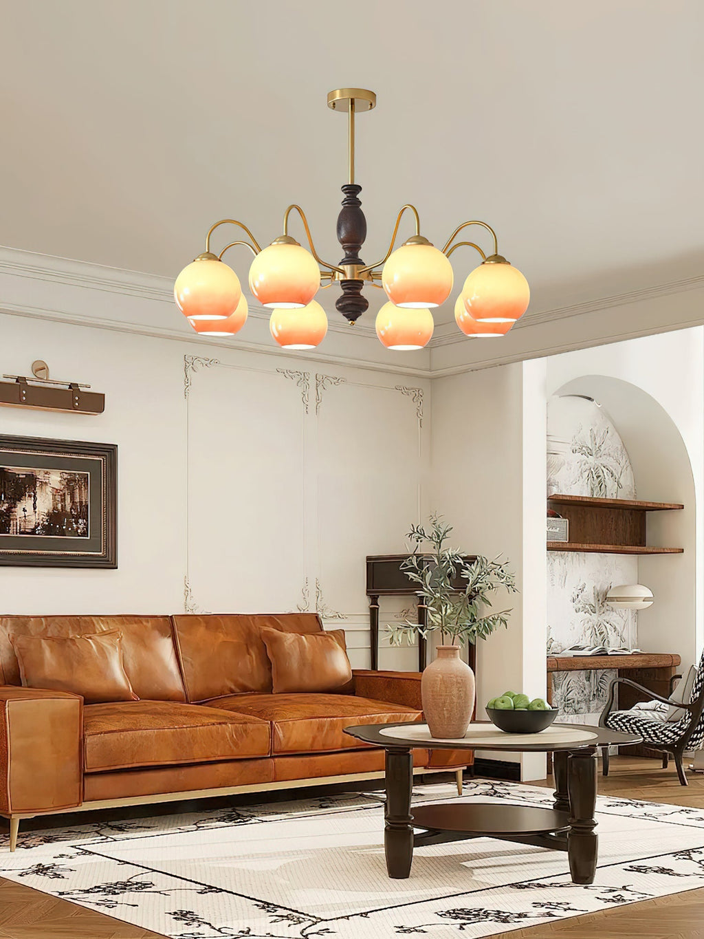 Yardenenna Glass Chandelier-Moonnatur