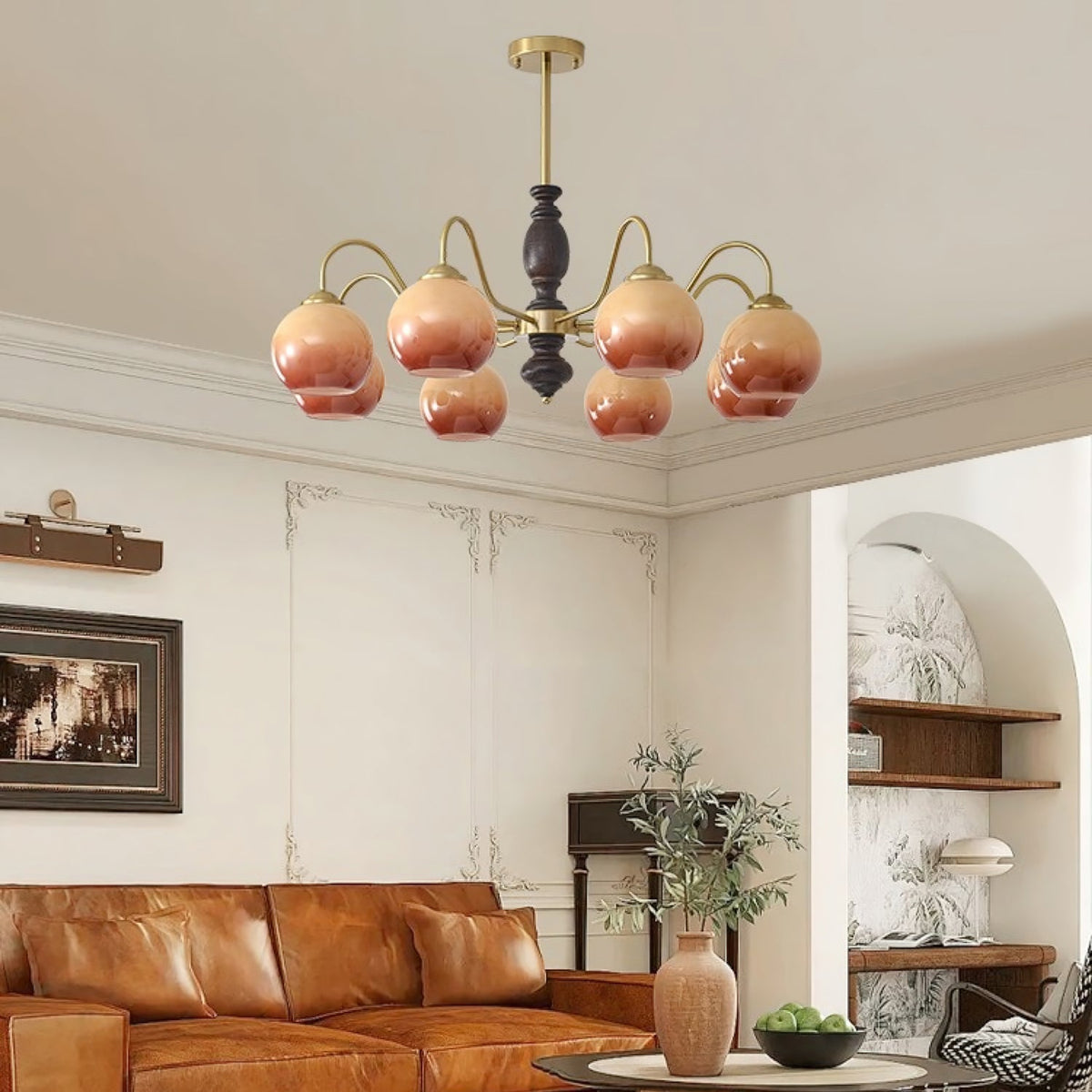 Yardenenna Glass Chandelier-Moonnatur