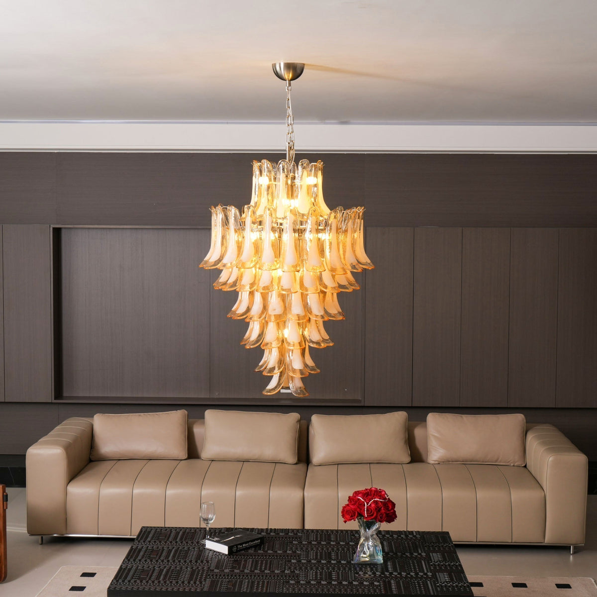 Auberfern Glass Chandelier-Moonnatur