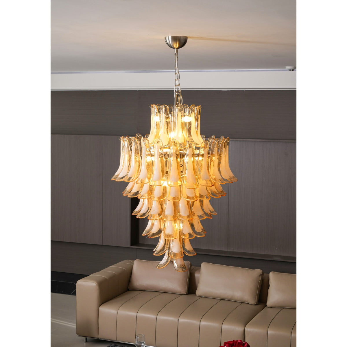 Auberfern Glass Chandelier-Moonnatur