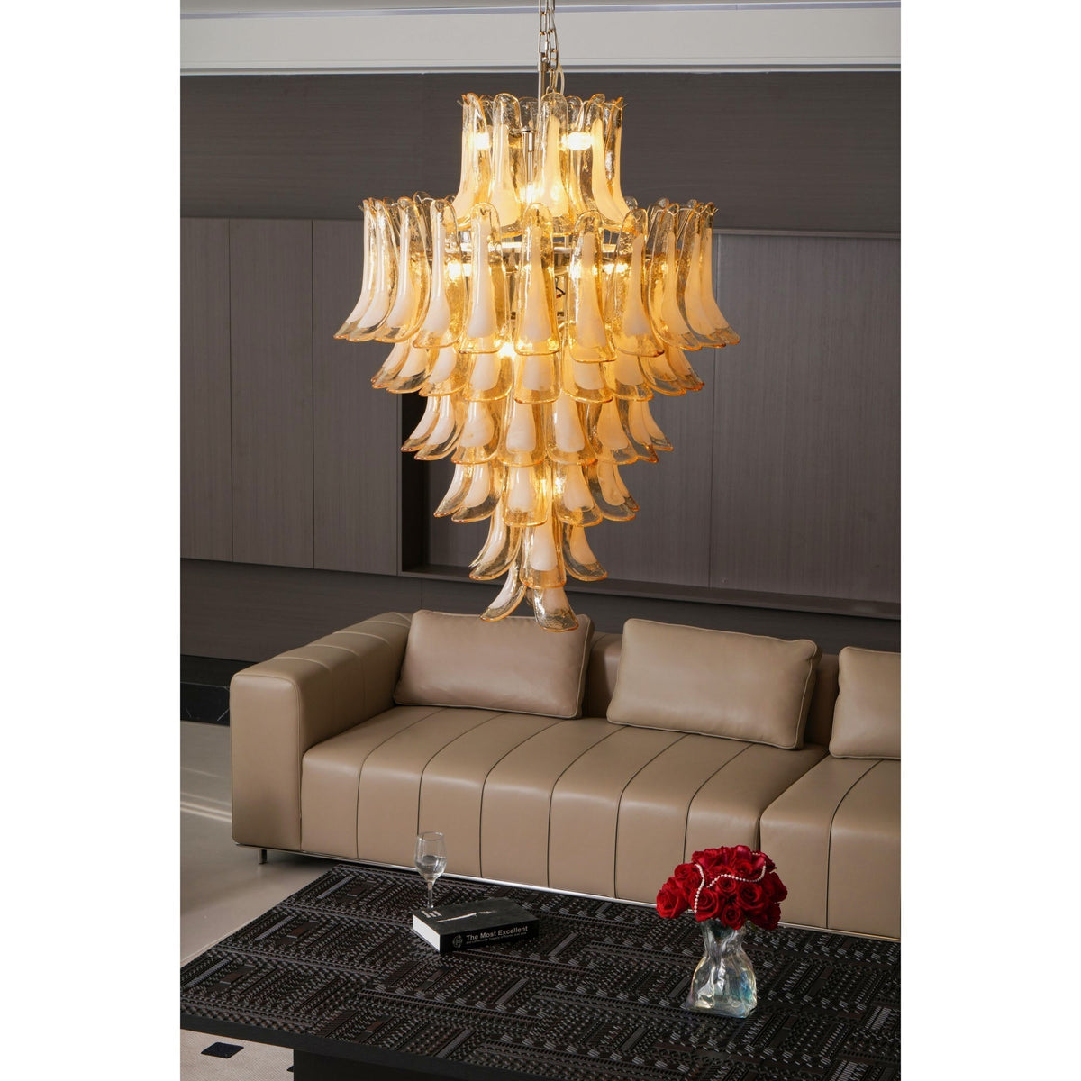 Auberfern Glass Chandelier-Moonnatur
