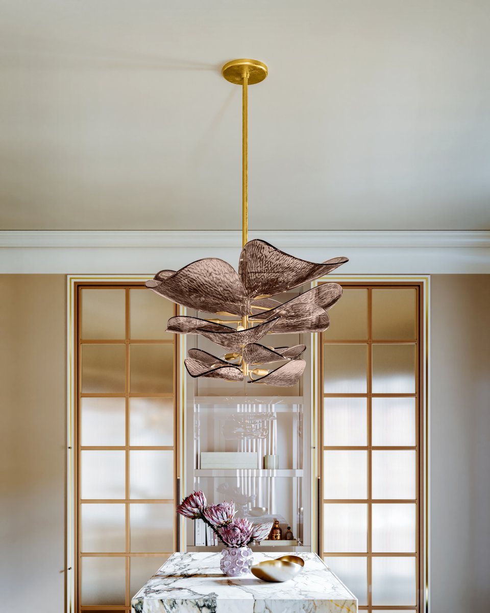 Casterrose Glass Chandelier-Moonnatur