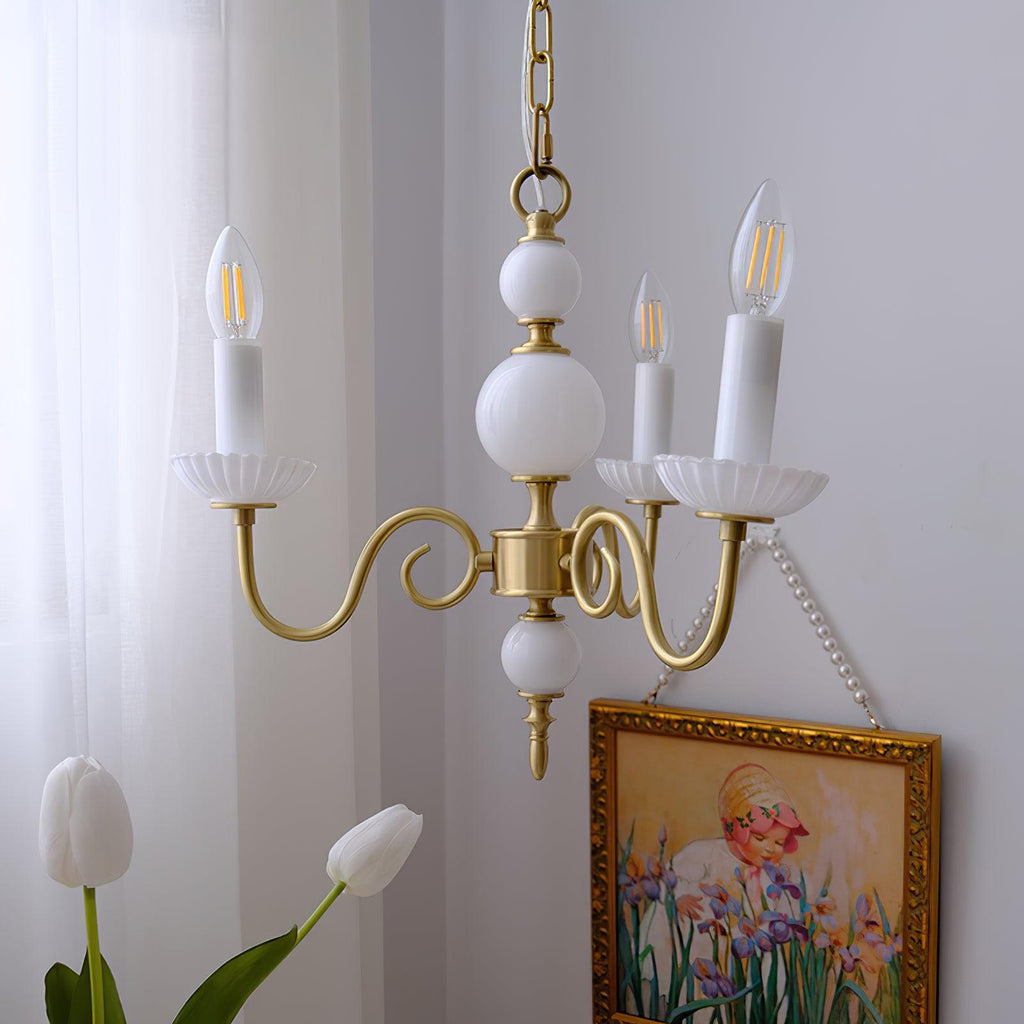 Odenwyn Brass Chandelier-Moonnatur
