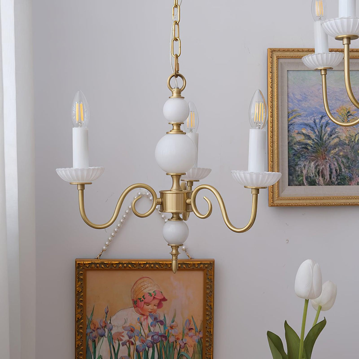 Odenwyn Brass Chandelier-Moonnatur