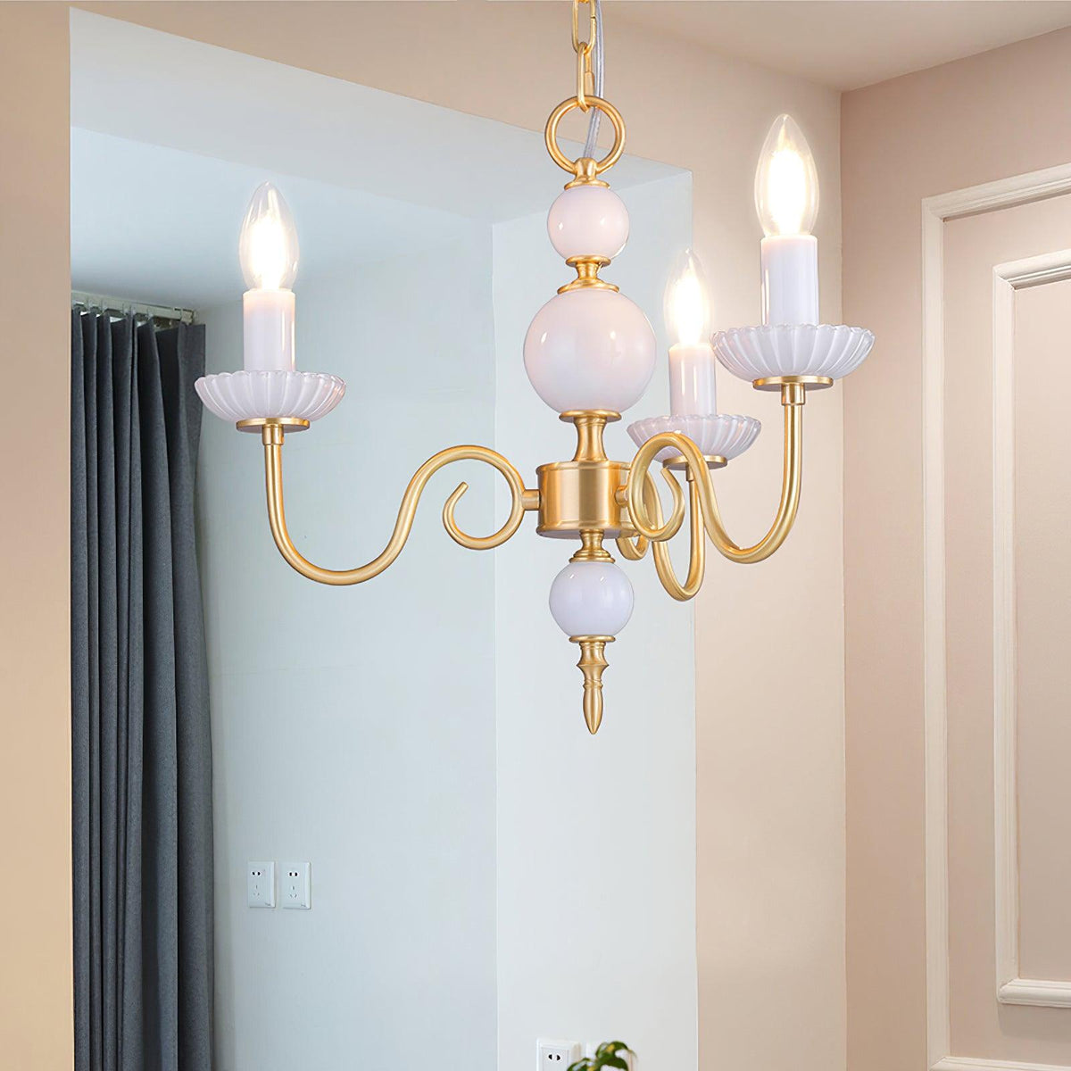 Odenwyn Brass Chandelier-Moonnatur