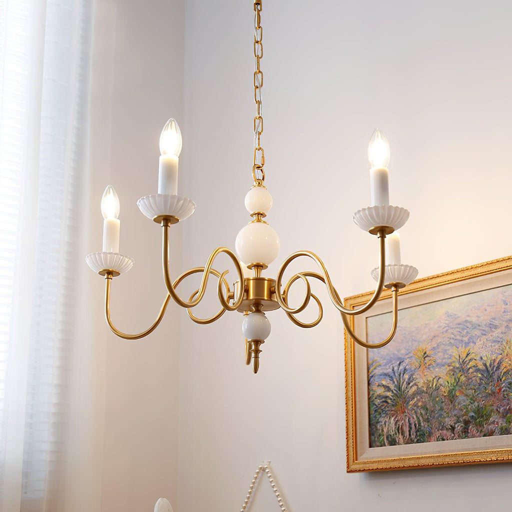 Odenwyn Brass Chandelier-Moonnatur