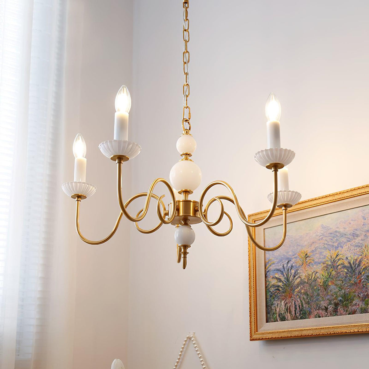 Odenwyn Brass Chandelier-Moonnatur