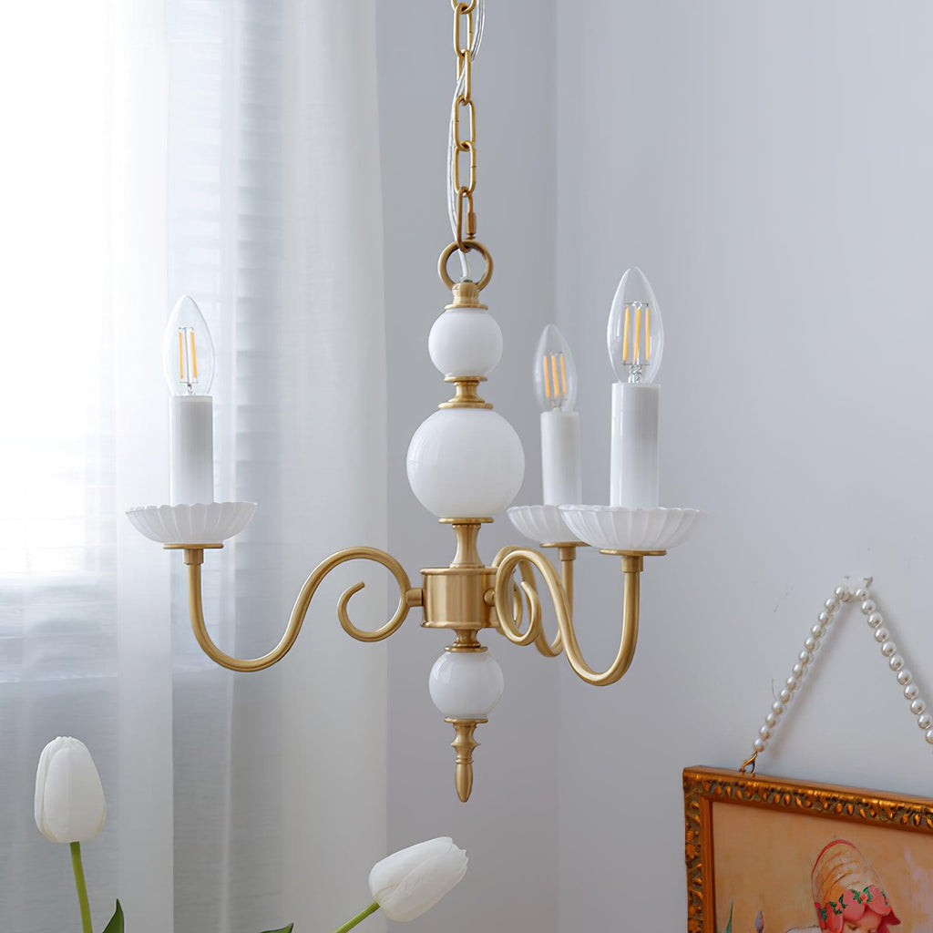 Odenwyn Brass Chandelier-Moonnatur