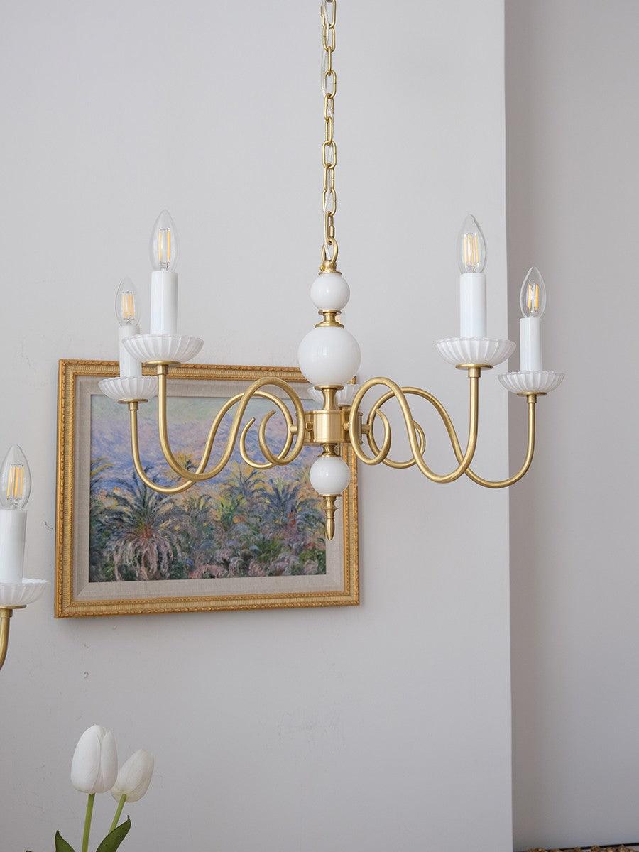 Odenwyn Brass Chandelier-Moonnatur
