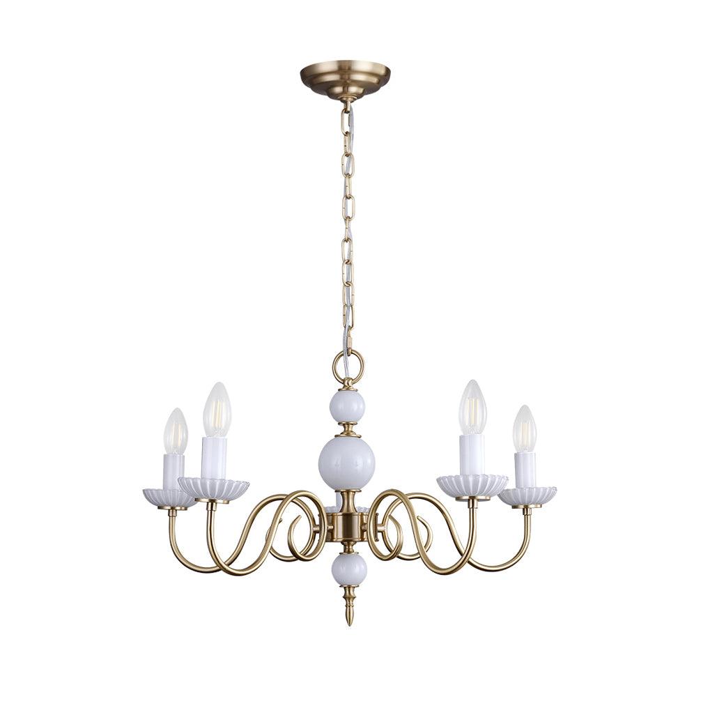 Odenwyn Brass Chandelier-Moonnatur