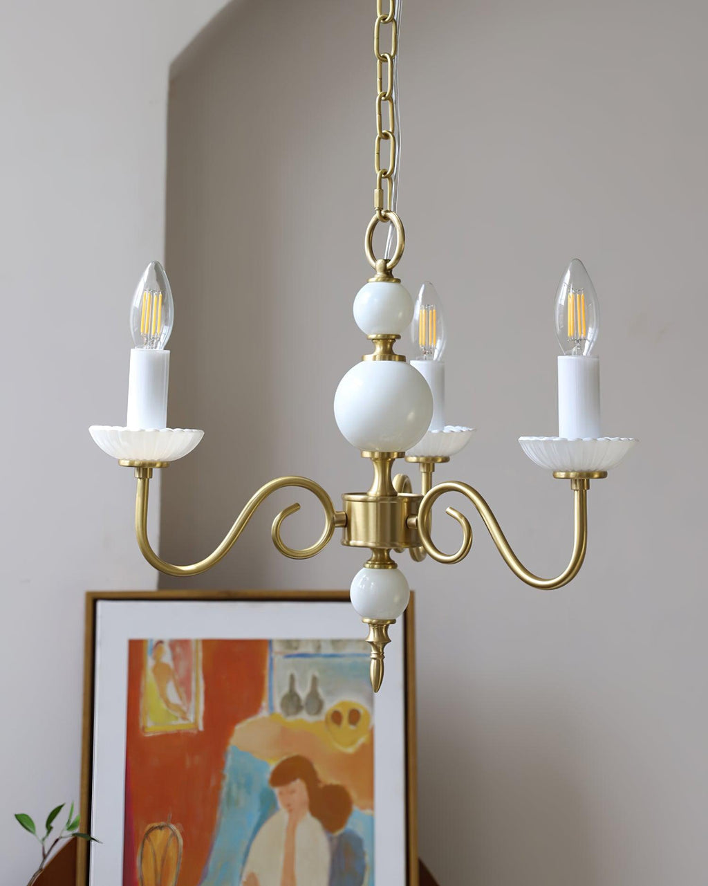 Odenwyn Brass Chandelier-Moonnatur