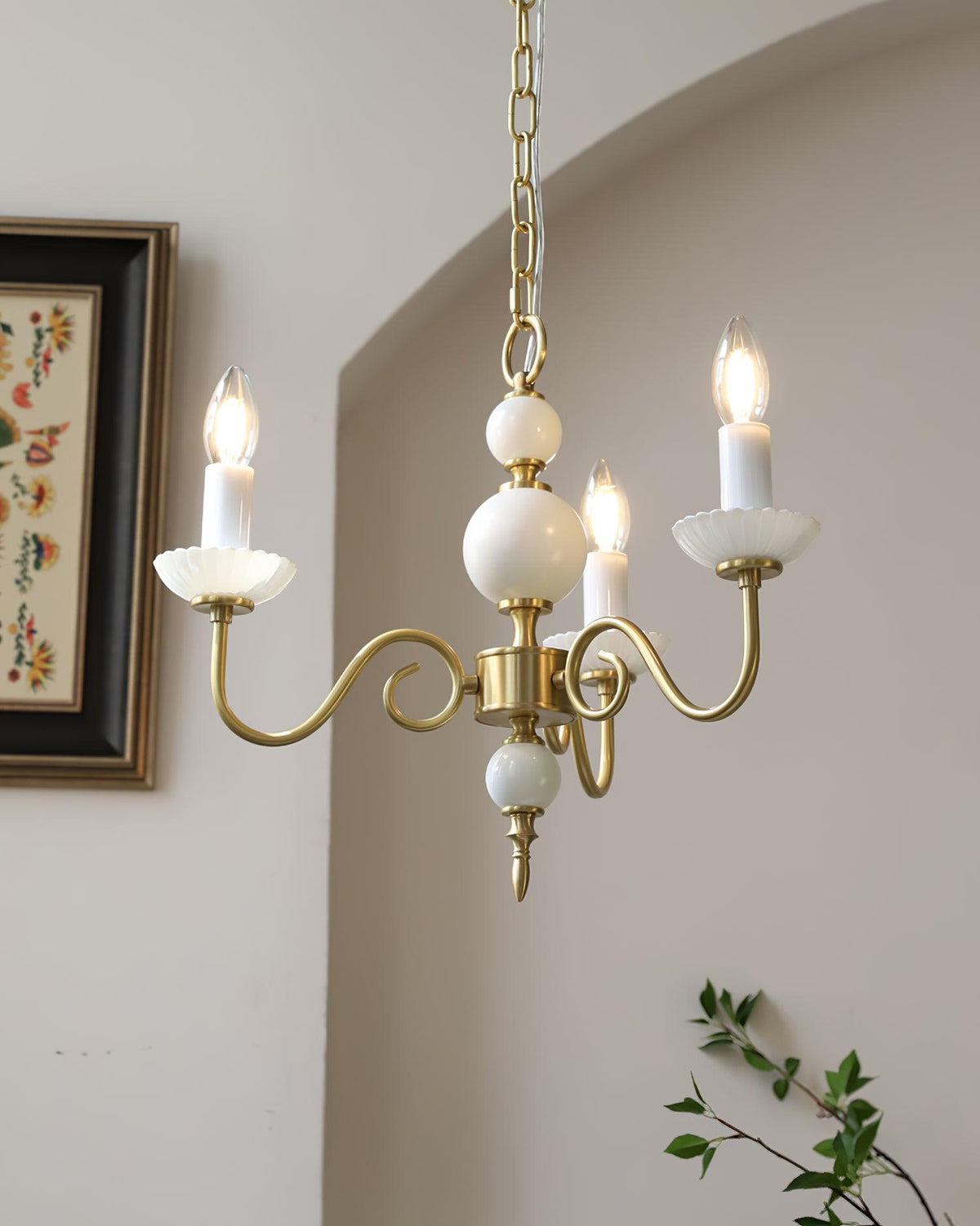 Odenwyn Brass Chandelier-Moonnatur