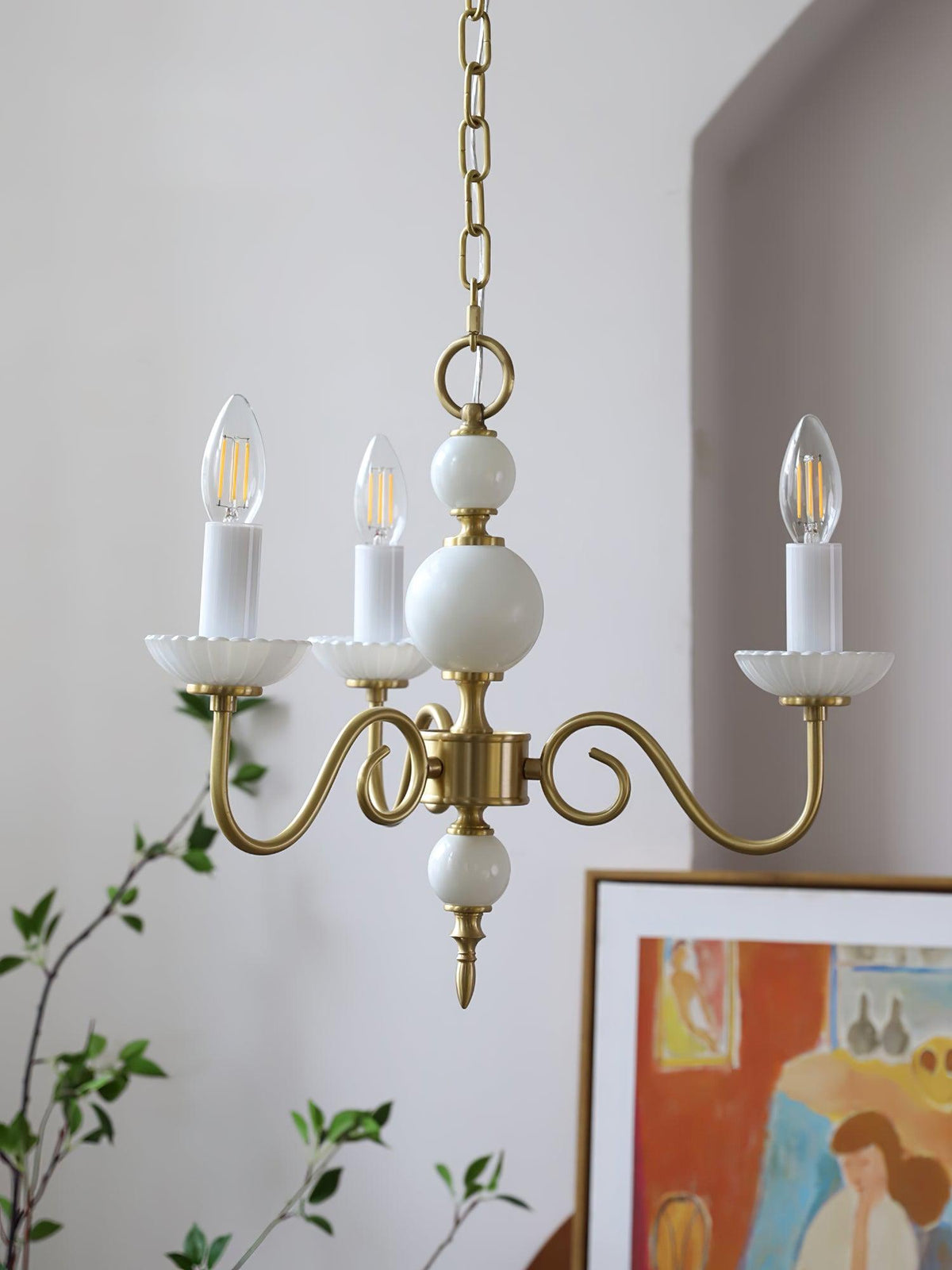 Odenwyn Brass Chandelier-Moonnatur