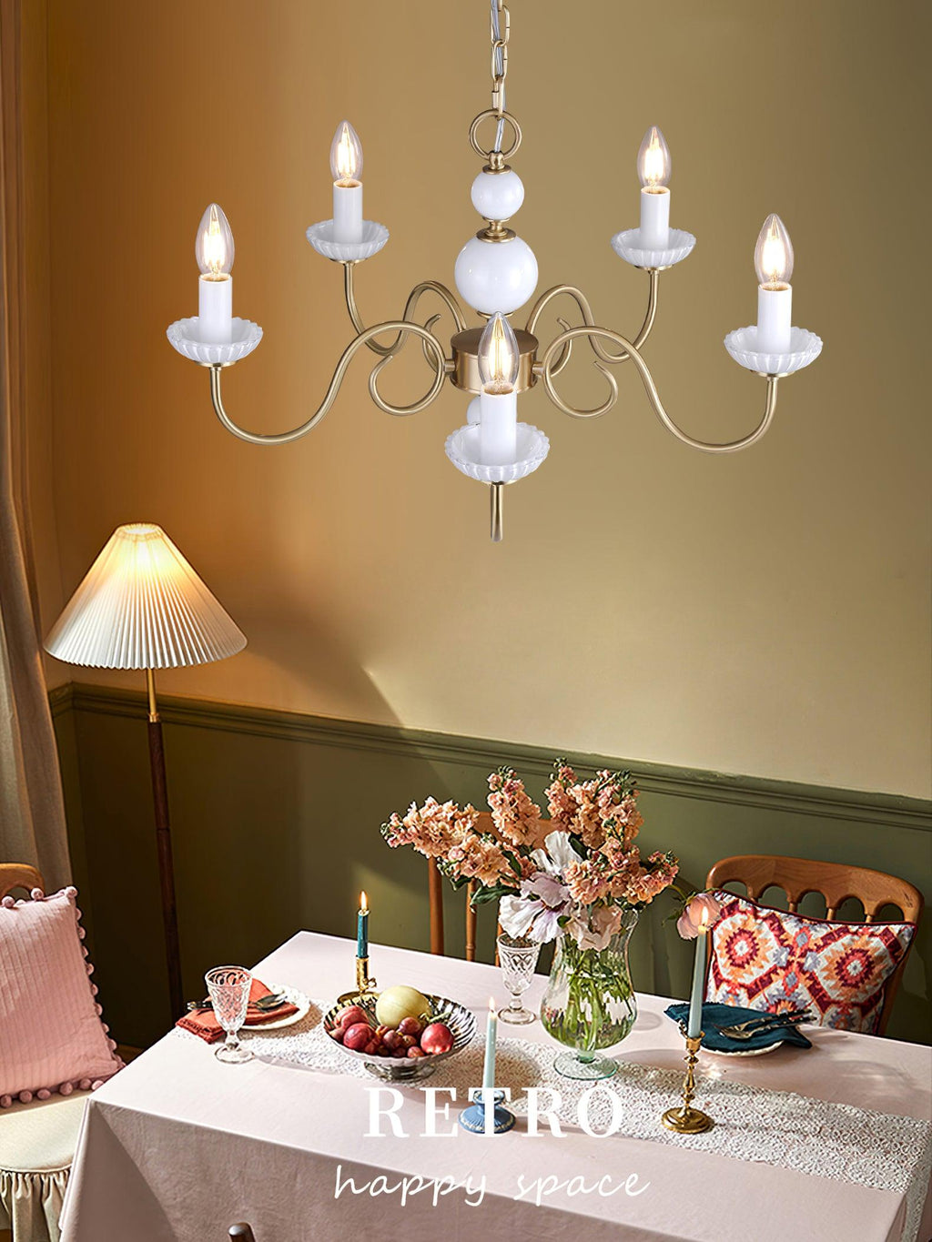 Odenwyn Brass Chandelier-Moonnatur