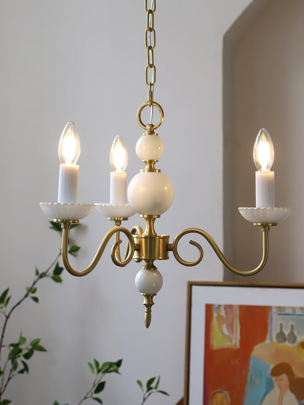Odenwyn Brass Chandelier-Moonnatur