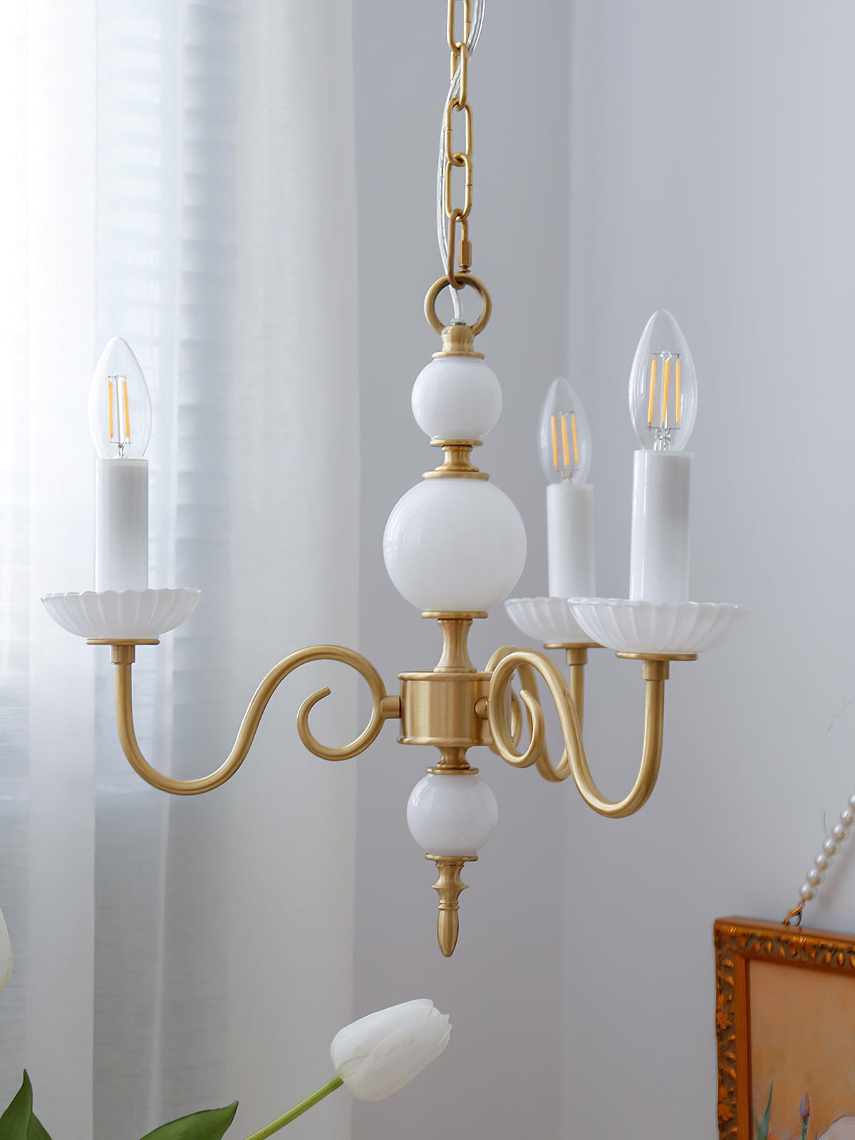 Odenwyn Brass Chandelier-Moonnatur