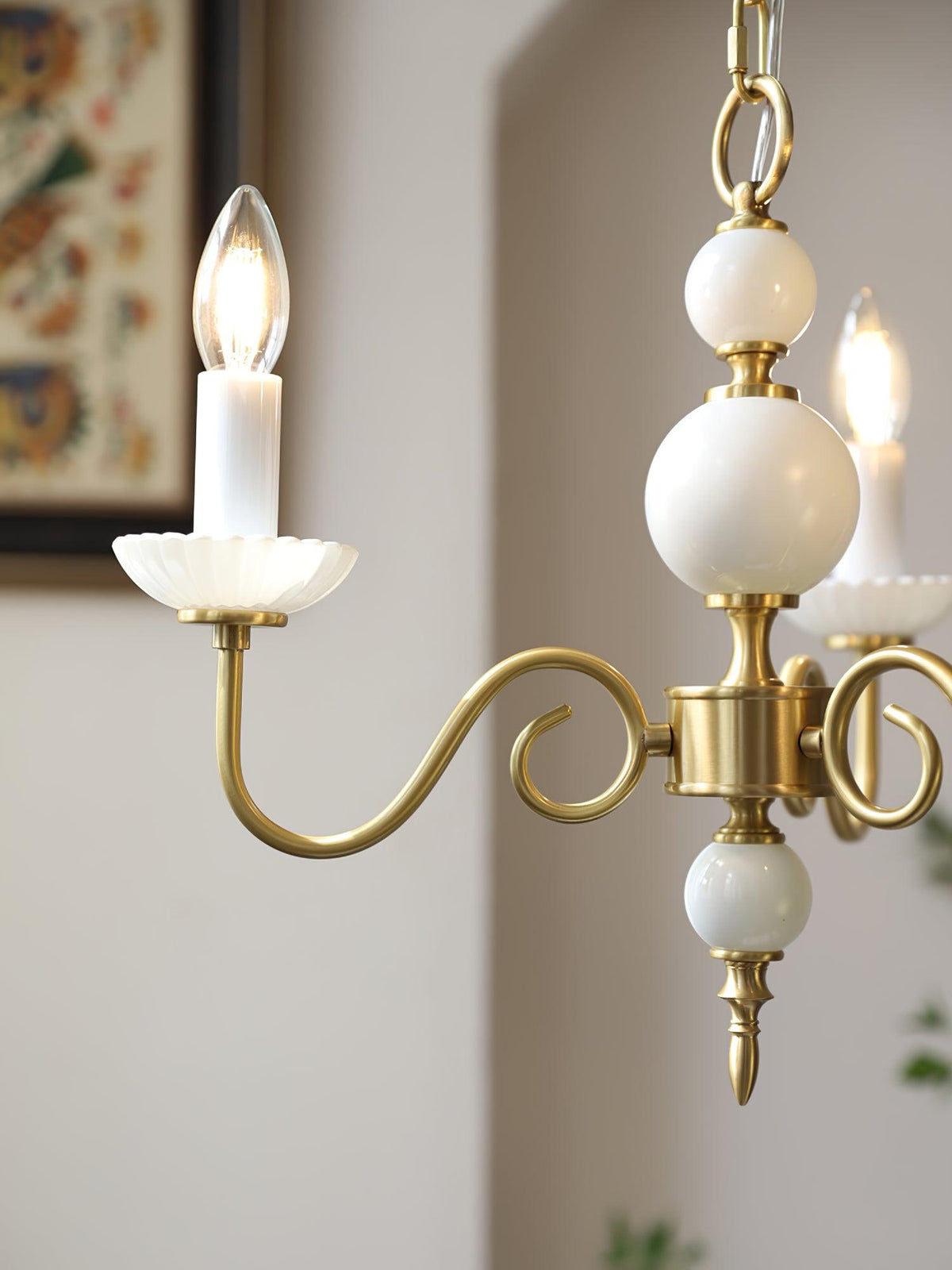 Odenwyn Brass Chandelier-Moonnatur