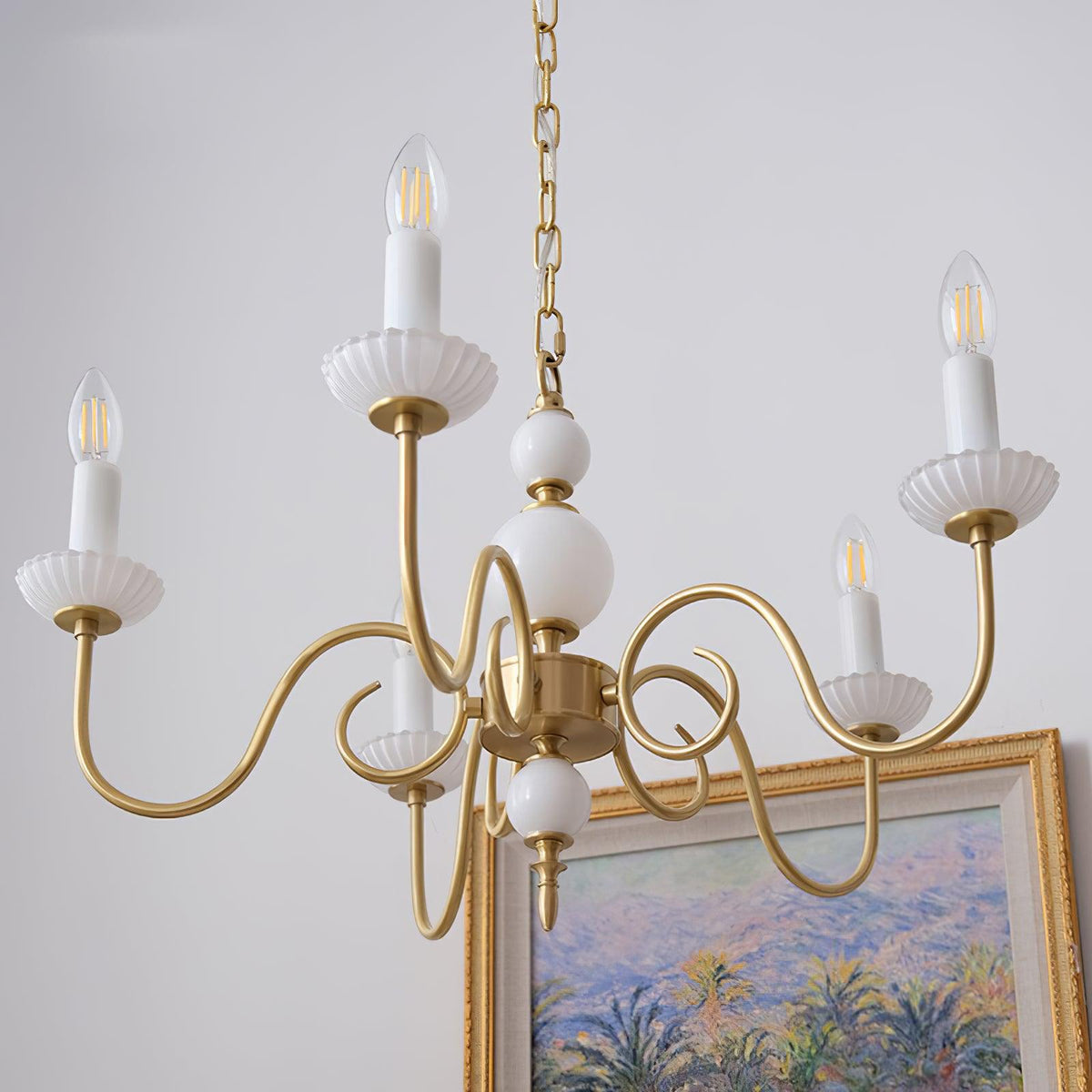 Odenwyn Brass Chandelier-Moonnatur
