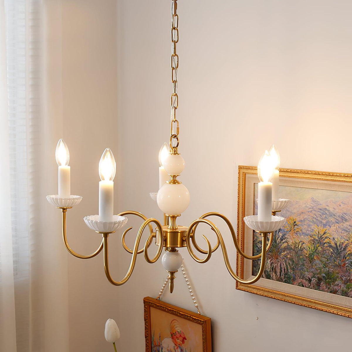 Odenwyn Brass Chandelier-Moonnatur